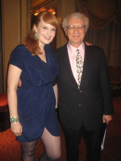 07-14-11 Kate Baldwin and Sheldon Harnick after a cabaret performance of "She Loves Him: Kate Baldwin Live at Feinstein's with Special Guest Sheldon Harnick" at Feinstein's at the Regency. 540 Park Ave. Thursday night 07-14-11
