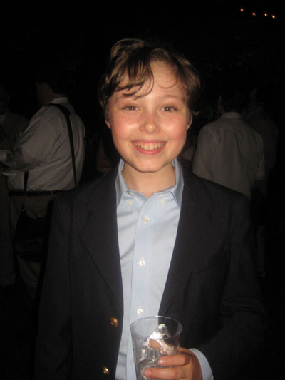 07-01-11 Cast member Benjamin Perry Wenzelberg at the opening night party for "Measure for Measure" outside the Delacorte Theatre in Central Park. Thursday night 06-30-11