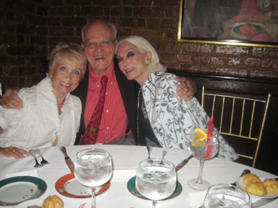 06-07-11 (L-R) Jane Powell. Dickie Moore. Carmen Dell'Orefice at Carmen's 80th birthday party at Chez Josephine. 414 West 42nd St. Tuesday night 06-07-11