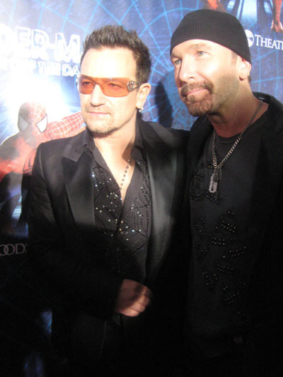 06-15-11 Bono and The Edge at the opening night of "SPIDER-MAN Turn Off The Dark" at the Foxwoods Theatre. 214 West 43rd St. Tuesday night 06-14-11