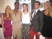 06-18-13 (L-R) Anna Gilligan. Condola Rashad. Laura Osnes. Michael Urie. Christie Brinkley at the Inside Broadway 2013 Broadway Beacon Awards at Joe's Pub. 425 Lafayette St. Monday evening 06-17-13