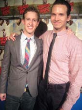 06-28-12 Cast members (L-R) .Alex Wyse. Brandon Espinosa at the opening night party for "Triassic Parq: The Musical" downstairs at the Soho Playhouse. 15 Vandam St. Wednesday night 06-27-12