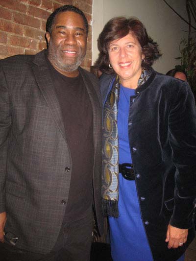 03-30-12 Eric Owens and Artistic Director Francesca Zambello at a reception for The Glimmerglass Festival at 5 and Diamond Restaurant. 2072 Frederick Douglass Boulevard. Thursday evening 03-29-12