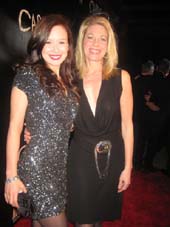 03-02-12 Cast members Molly Ranson (L) and Marin Mazzie at the opening night party for "Carrie" at Griffin
