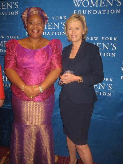 05-09-13 Honorees (L-R) Leymah Gbowee. Tina Brown at the New York Women's Foundation (NYWF) 26th Annual Celebrating Women Breakfast at the Marriott Marquis. 1535 Broadway. Thursday morning. 05-09-13