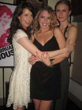 05-23-12 Cast members (L-R) Kristen Sieh. Kacie Sheik. Stephanie Hayes at the opening night party for "February House" at Five Points restaurant. 31 Jones St.