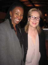 05-01-12 B. Smith (L) and Meryl Streep at the opening night party for "An Early History of Fire" at B. Smith's Restaurant. 320 West 46th St. Monday night 04-30-12