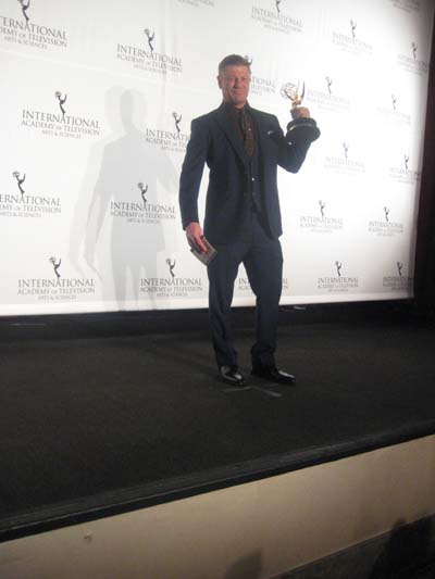 11-26-13 Sean Bean in "Accused" won the award for Best Performance by an Actor at the International Emmy Awards 2013 at the New York Hilton. 1335 Avenue of the Americas. Monday night 11-25-13.  photo by:  aubrey reuben
