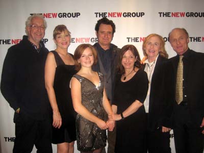 11-08-13 Cast members (L-R) Director Robert Falls. Glenne Headly. Juliet Brett. Bill Pullman. playwright Beth Henley. Amy Madigan. Ed Harris at the opening night party for "The Jacksonian" at KTCHN in THE OUT NYC. 510 West 42nd St. Thursay night 11-07-13. photo by: Aubrey Reuben