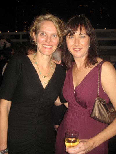 11-15-11 Honorees Lisa D'Amour (L) and Melissa James Gibson at the reception for the 2011 Steinberg Playwright "Mimi" Awards at the Vivian Beaumont Theater Lobby