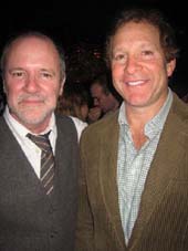 11-21-12 Playwright Bruce Graham (L) and Steve Guttenberg at the opening night party for "The Outgoing Tide" at Lavo. 39 East 58th St. Tuesday night 11-20-12