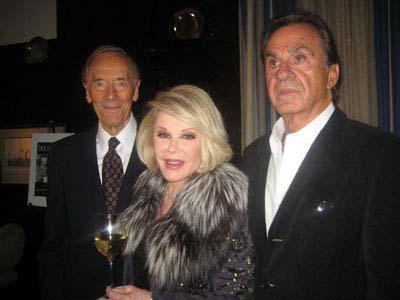 10-28-11 (L-R) Co-authors Alan Shayne. host Joan Rivers. Norman Sunshine at the book party for "Double Life" at 21 Club. 21 West 52nd St. Thursday night 10-27-11