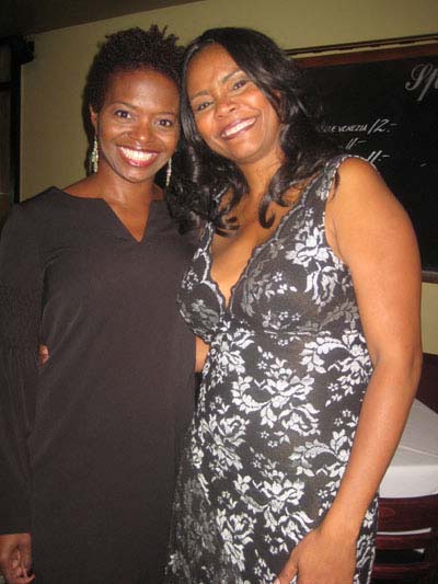 11-02-11 LaChanze (L) and cast member Tonya Pinkins at the opening night party for "Milk and Sugar" at the West Bank Cafe. 407 West 42nd St. Tuesday night 11-01-11