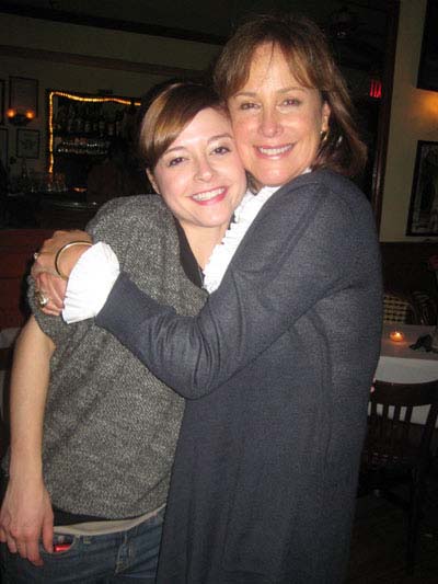 10-13-11 Cast members Lauren Ashley Carter (L) and Hillary B. Smith at the opening night party for "Any Given Monday" at Bistro 60. 37 East 60th St. Wednesday night 10-12-11