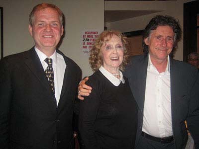 10-18-11 (L-R) Honorees Ciaran O'Reilly. Charlotte Moore. presenter Gabriel Byrne at the Irish American Writers & Artists 2011 Eugene O'Neill Lifetime Achievement Award at Rosie O'Grady's. 800 7th Avenue. Monday night 10-17-11