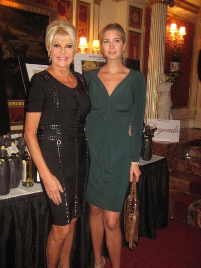 10-19-11 (L-R) Mother Ivana Trump. Ivanka Trump at the launch of Ivana Living Legend Wine Collection at her home. 10 East 64th St. Tuesday night 10-18-11