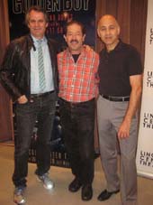 10-26-12 Cast members (L-R) Director Bartlett Sher. Jonathan Hadary. Ned Eisenberg at a photo op for