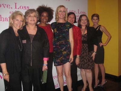 09-09-11 Cast members (L-R) Producer Daryl Roth. Joyce Van Patten. Adriane Lenox. Jonel Moloney. director Karen Carpenter. Zuzanna Szadkowski. Ashley Austin Morris at the new cast party for "Love. Loss. and What I Wore" at B. Smith's Restaurant. 320 West 46th St. Thursday night 09-08-11