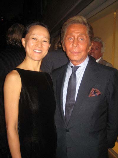 09-09-11 Dr. Xiuli Meng with fashion designer Valentino at Fashion Night Out on Madison Ave. Thursday night 09-08-11