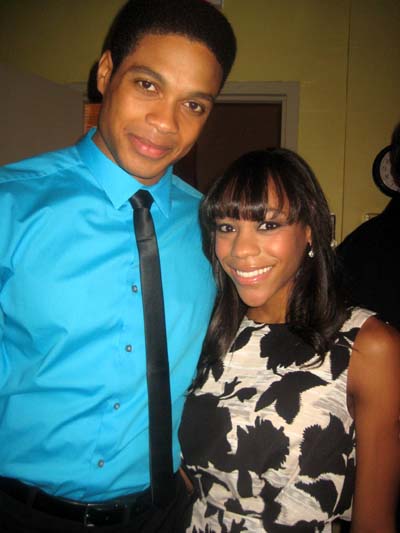 09-13-13 (L-R) Cast members Ray Fisher. Nikki M. James at the opening night party for "Fetch Clay, Make Man" at the New York Theatre Workshop Rehearsal Studio. 83 East 4th St. 09-12-13.  photo by:  aubrey reuben