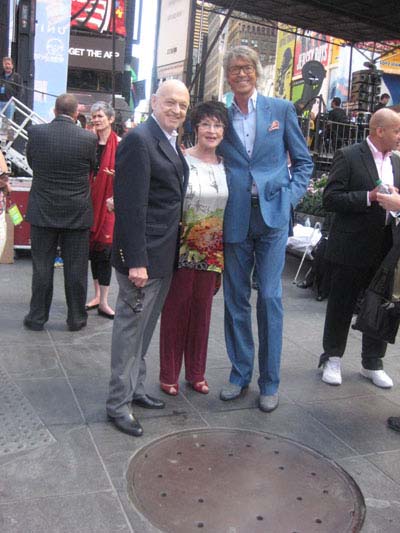 09-09-12 (L-R) Charles Strouse. Chita Rivera. Tommy Tune at the 20th Broadway on Broadway 2012 in Times Square. Sunday Morning. 09-09-12