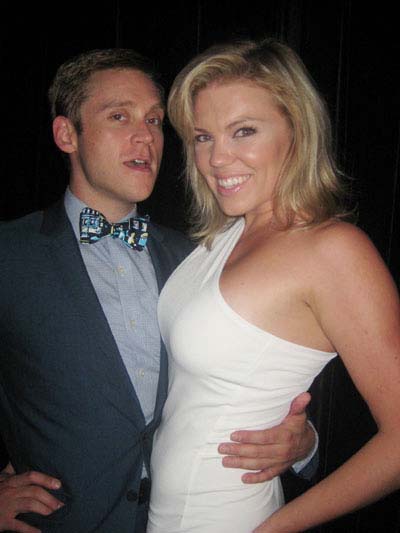 09-15-11 Cast members Michael Buchanan and Robyn Hurder at the opening night party for "Play It Cool" at the West Bank Cafe. 407 West 42nd St. Wednesday night 09-14-11