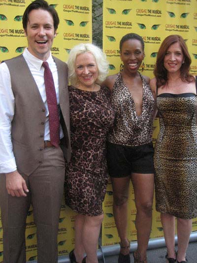 08-27-12 Cast members (L-R) Danny Bernardy. Babs Winn. Brenda Braxton. Catherine Porter at the opening of "Cougar the Musical" at St. Luke's Theatre. 308 West 46th St. 