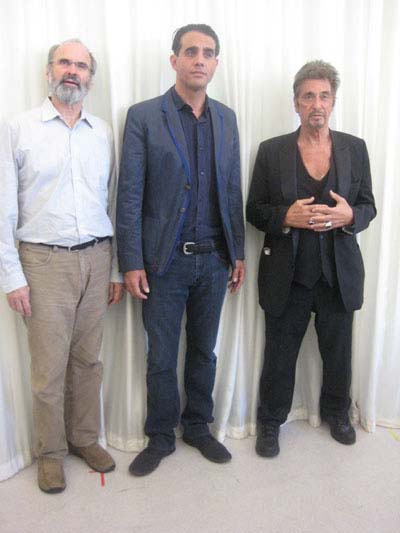 09-20-12 Cast members (L-R) Director Daniel Sullivan. Bobby Cannavale. Al Pacino at a press conference "Glengarry Glen Ross" at Ballet Hispanico Studios. 167 West 89th St. Wednesday afternoon 09-19-12