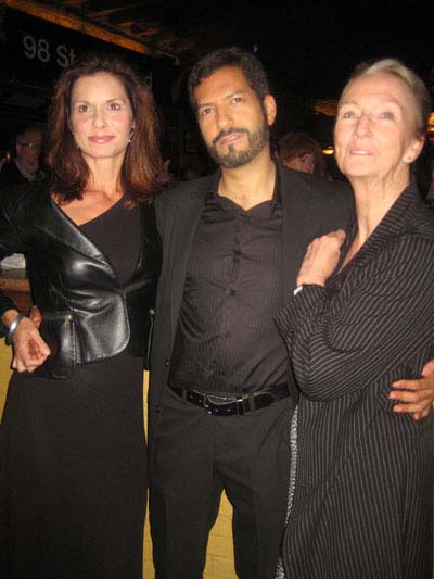 09-25-12 Cast members (L-R) Florencia Lozano. Alfredo Narciso. Kathleen Chalfant at the opening night party for "Red Dog Howls" at Phebe's. 359 Bowery. Monday night 09-24-12