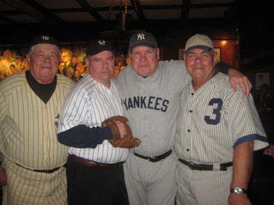 09-25-12(L-R) Willis Gardner. Tommy Shine. Kevin Tracy. Mike Sellazzo are the contestants at Gallagher's Steak House Babe Ruth Look-Alike Championship celebrating the 85th birthday of the restaurant at 228 West 52nd St. Monday night 09-24-12
