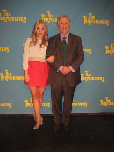 09-26-12 Cast members (L-R) Jenni Barber. Henry Winkler at a press conference for "The Perfomers" at the Hard Rock Cafe. 1501 Broadway. Tuesday morning 09-25-12