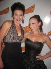 09-07-12 Cast members (L-R) Natalie Charle Ellis and Jenny Lee Stern at the opening night party of "Forbidden Broadway: Alive & Kicking" at Vice Versa restaurant