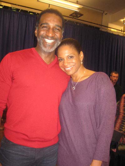 12-07-11 Cast members Norm Lewis and Audra McDonald at a press preview of "The Gershwins' Porgy and Bess" at New 42nd Street Studios. 229 West 42nd St. Tuesday afternoon 12-06-11