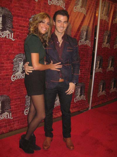 11-08-11 Wife Danielle Deleasa and Kevin Jonas at the opening night for "Godspell" at the Circle in the Square Theatre. 1633 Broadway. Monday night 11-07-11