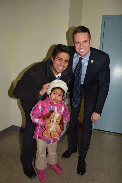  Elbert Garcia, daughter Nadia and Erik Bottcher.  photo by:  rose billings