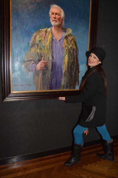  Gail Ann Kizner enjoying The Portrait of Christopher Plummer.  Photo by:   Rose Billings