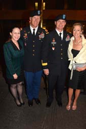 Colonel Paul E. Owen and wife Wendy and BG Kent D. Savre Commander and wife Mary Beth. photo by: rose billings