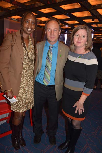 Robin Holmes MyersOperations Director DOHMH with Sandy Hook parents Mark and Jackie Barden. photo by:  rose billings