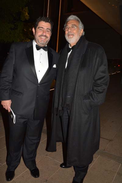 Placido Domingo and his son. Photo by: Rose Billings