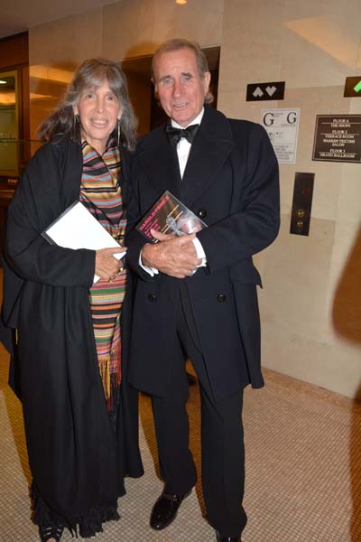 Jim Dale and his lovely wife Julie dale at The American Theatre Wing.  photo by:  rose billings