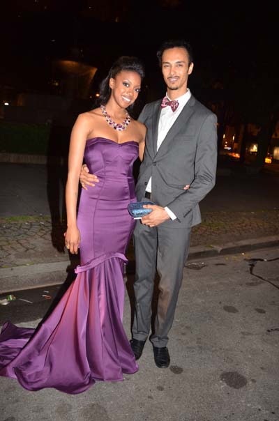 Condola Rashad and Boyfriend leaving after party at The Plaza a Tony nominee for Trip to Bountifu