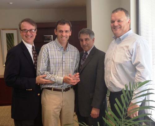 Mark Rothmayr, LLS Chief Development Officer, Sean McGould, Lighthouse Partners President and Co-Chief Investment Officer, Dr. Lou gennaro, LLS Chief Mission Officer, J. Scott Perkins, Lighthouse Partners Executive Managing Director and LLS Board Member