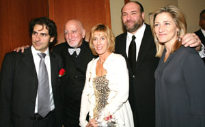 Michael Imperioli, Dominic Chianese, Nancy Spielberg, James Gandolfini and Edie Falco