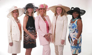 Derby Day Chairwomen: Suzi Goldsmith, Barbara Kravitz, Barbara Gilbert, Brenda Castellano and Lorrain Hall 