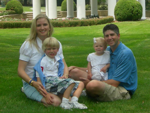 Kristin and Glen Calder with their children Harrison and Caroline  