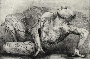 Ana Bianchi - el zool humano (human zoo), drypoint / aquatint 26.25 x 18.75