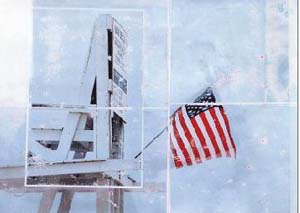 help for orphans,Hampton Beach, Michael Souter, Mixed Media on Paper,  22" x 30"  2007
