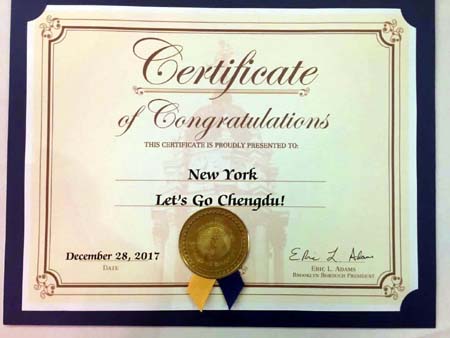 brooklyn certificate of recognition