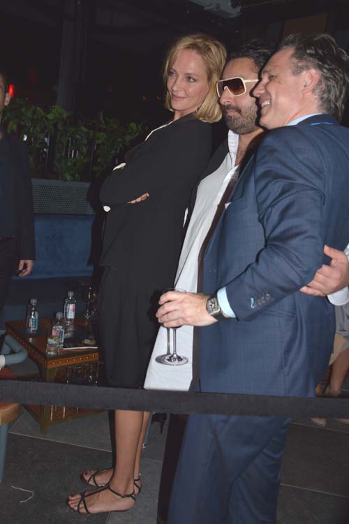 Uma Thurman, Vikram Chatwal and Jason Binn. Photo by: Rose Billings/Blacktiemagazine.com