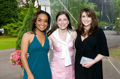 Lori Wilson, NBC10 reporter and television personality; with Rachel Delano Schwartz, cancer survivor, TWCP board member, and Lafayette Hill resident; and NBC10 talent booker Jami Osiecki of Bala Cynwyd